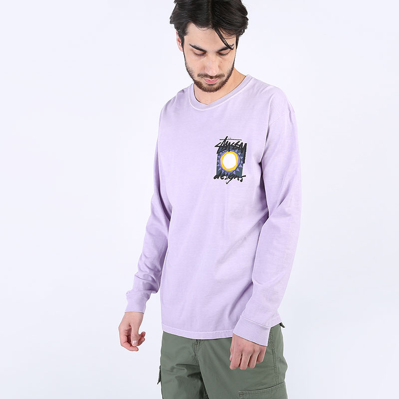 Лонгслив Stussy High Desert Pig. Dyed LS Tee (1994531-lavender)  - цена, описание, фото 1